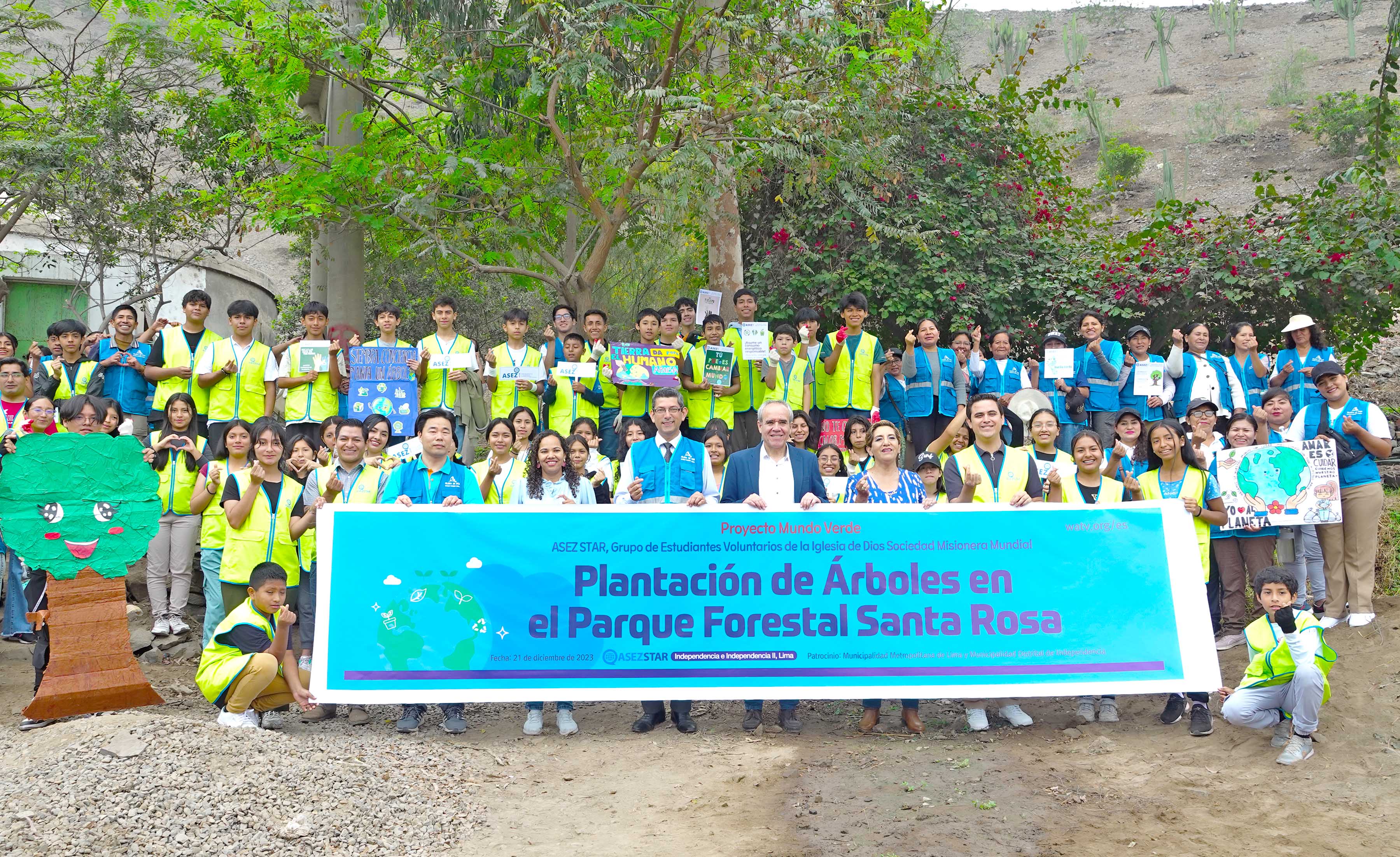 ASEZ STAR in Lima, Peru, Plants 200 Saplings in Santa Rosa Park - ASEZ STAR